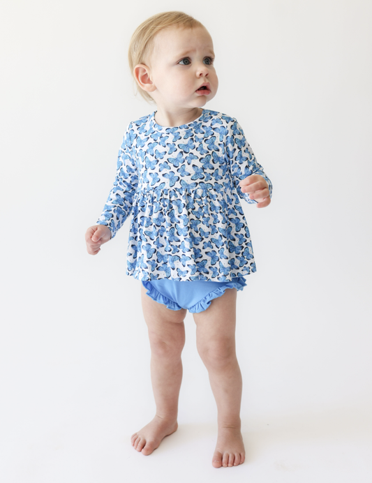 Posh Peanut Nayeli Basic Peplum Top & Bloomer Set