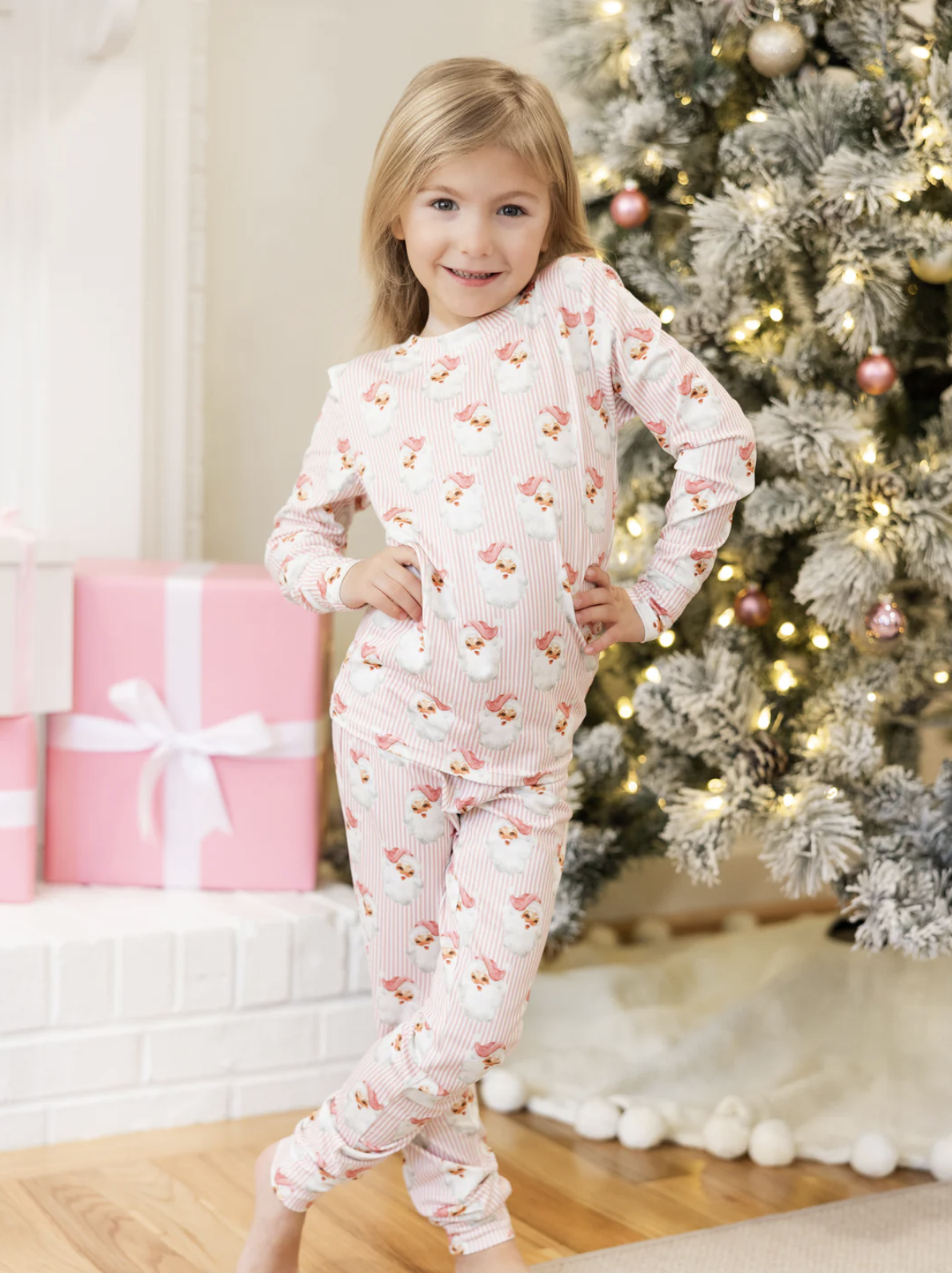 PJ Set Santa Baby Pink