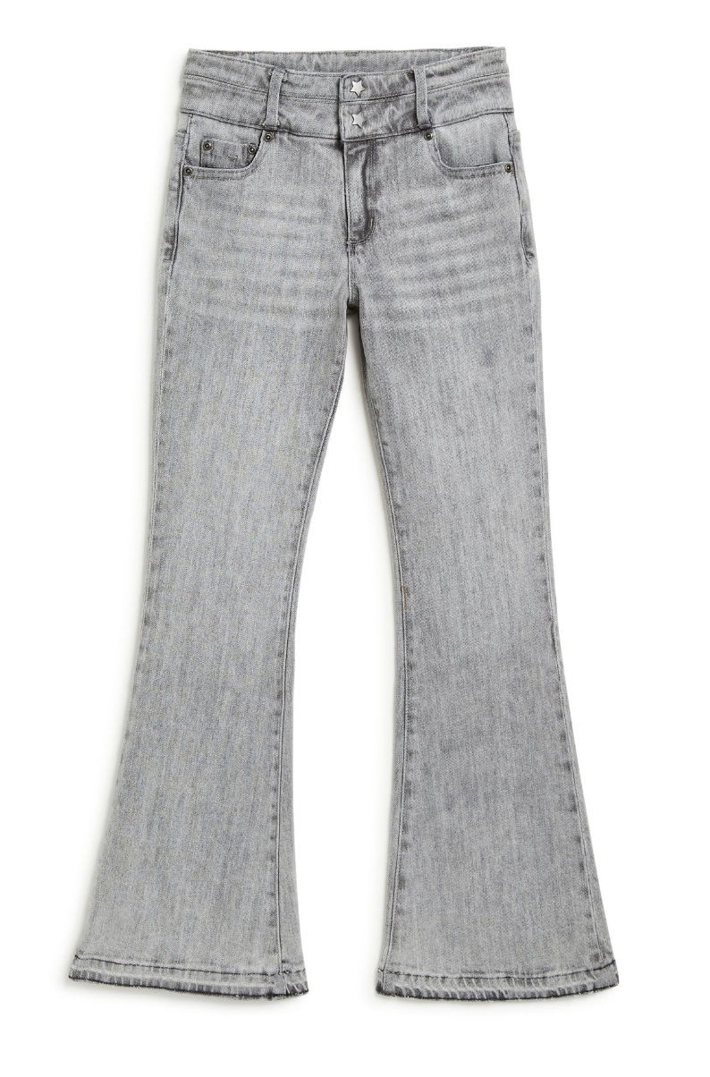 High Rise Double Waistband Flare W Released Hem