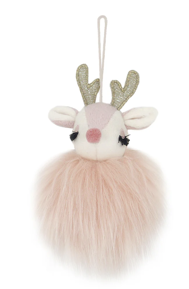 Pink Reindeer Ornament