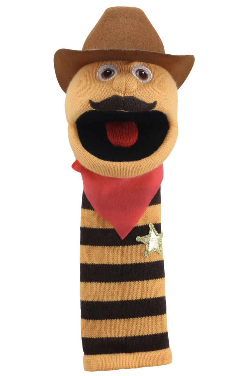 Cowboy Knitted Puppet