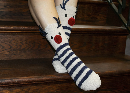 Lavender Aromasoles Reindeer Socks