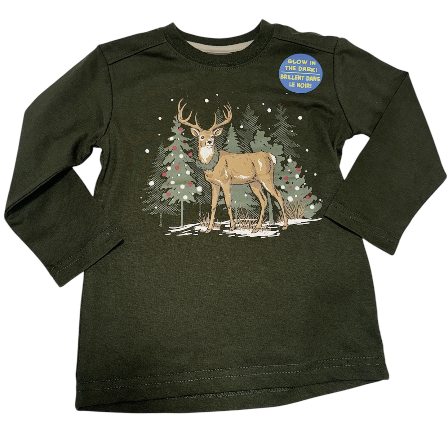 Christmas Deer Glow in the Dark Tee