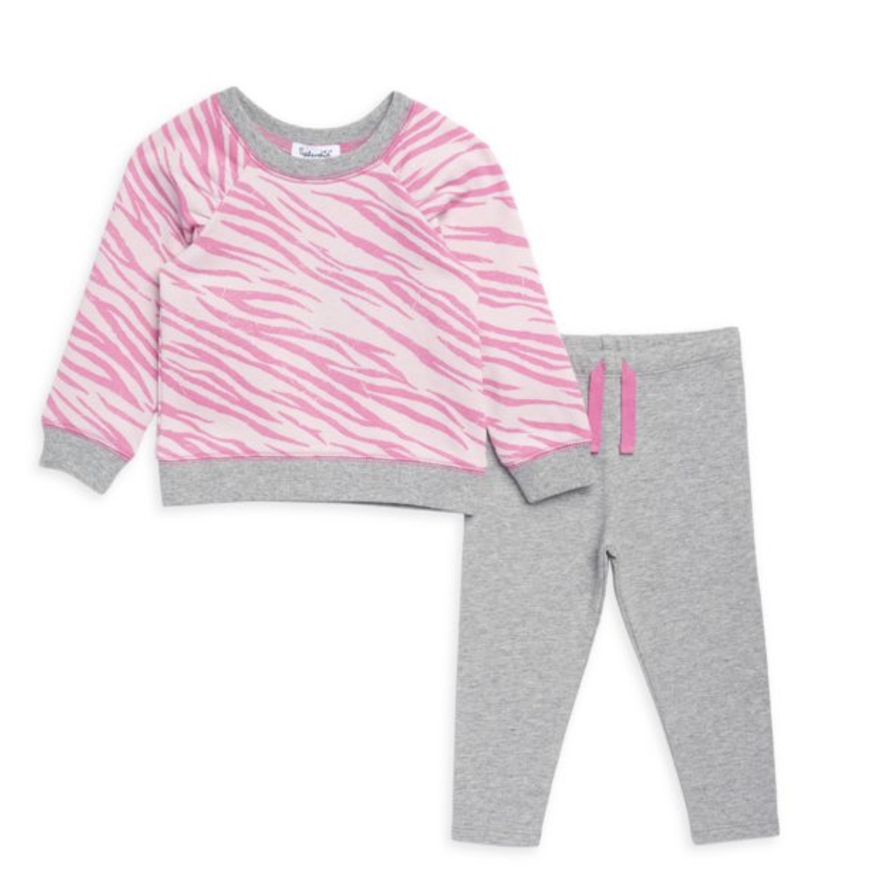 Cozy Pink Zebra Print 2 PC Set