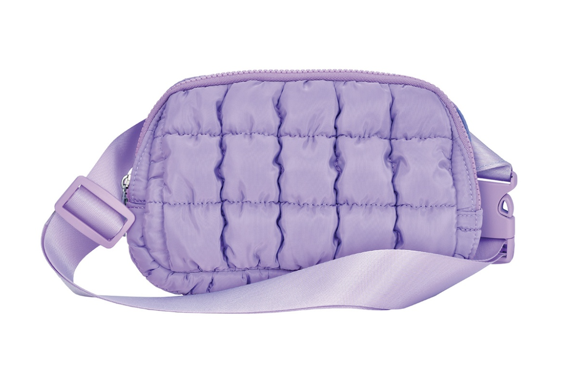 Vivid Violet Quilted Belt Bag