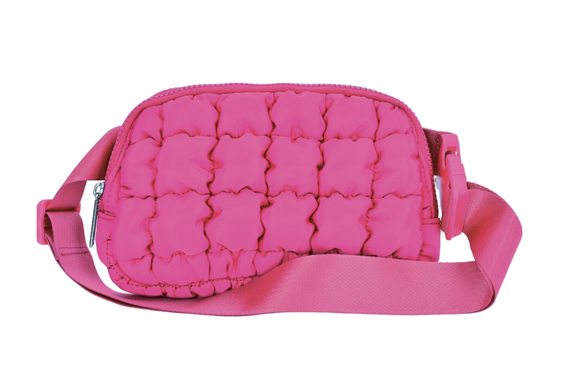 Pretty Pink Quilted Belt Bag