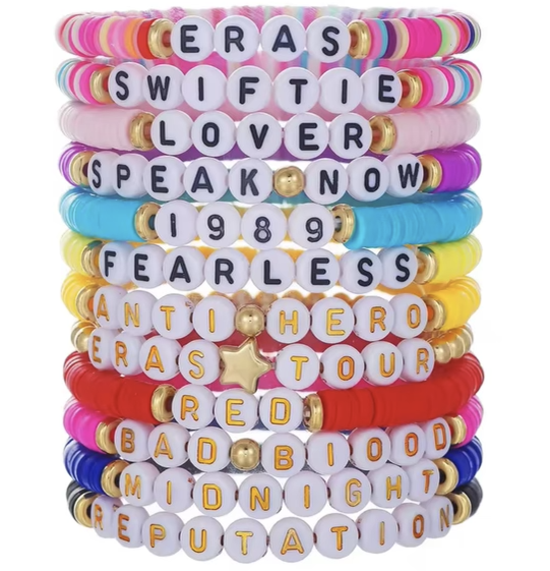 T Swift Album Bracelet Set of 12