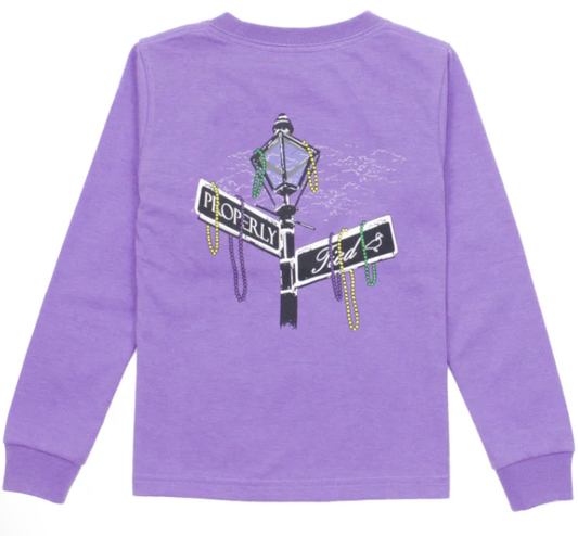 PT Boys Rue LS Light Purple Tee