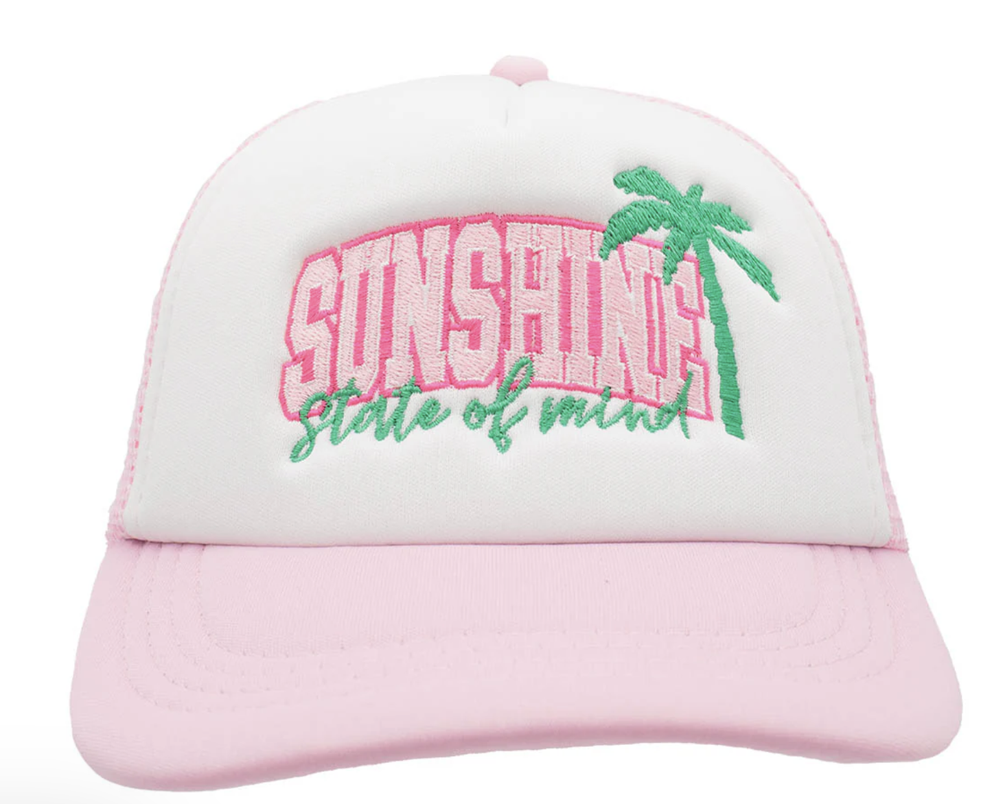 Sunshine State Of Mind Embroidered Youth Trucker Hat