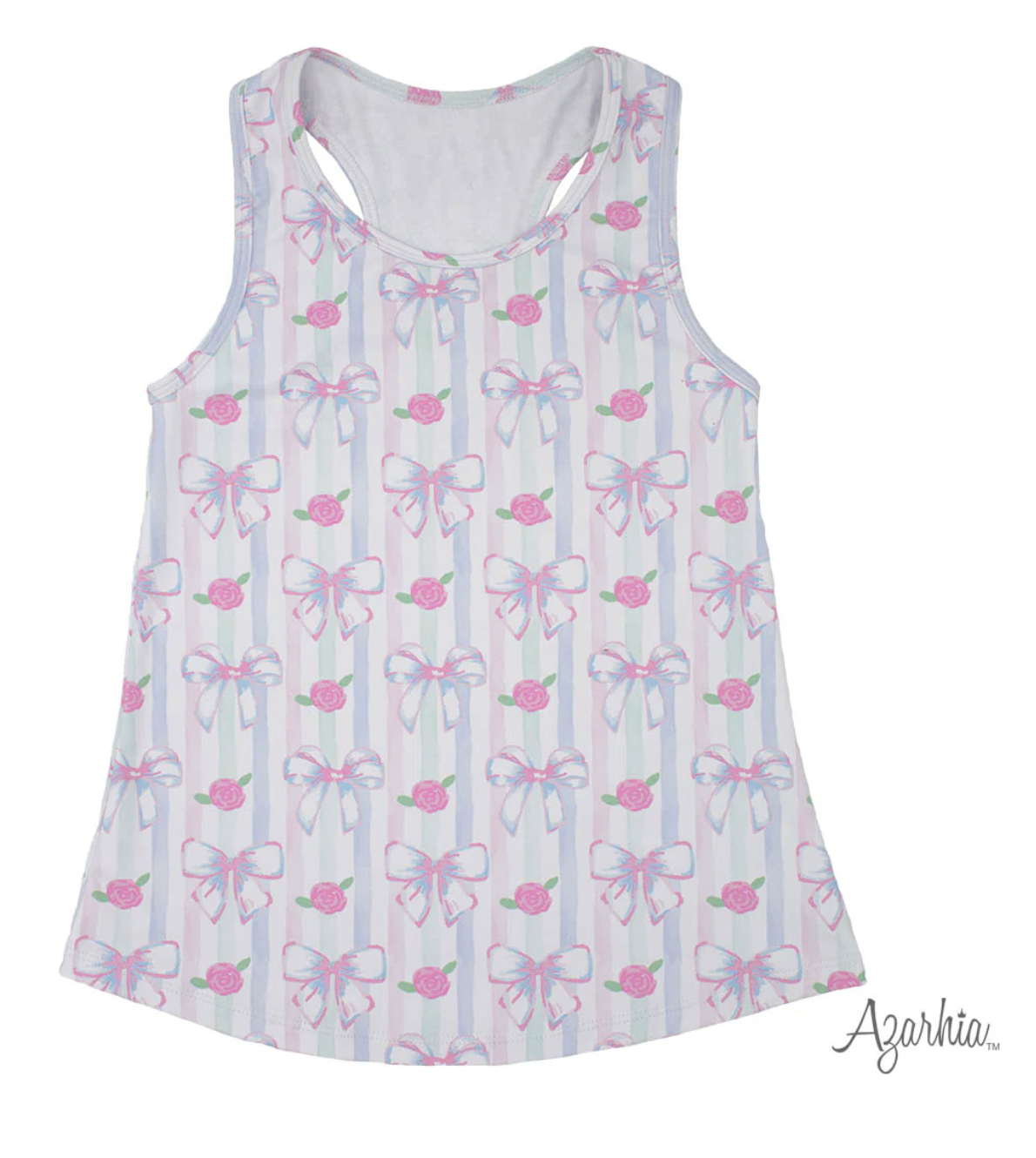 Watercolor Bows Racer Back Tank