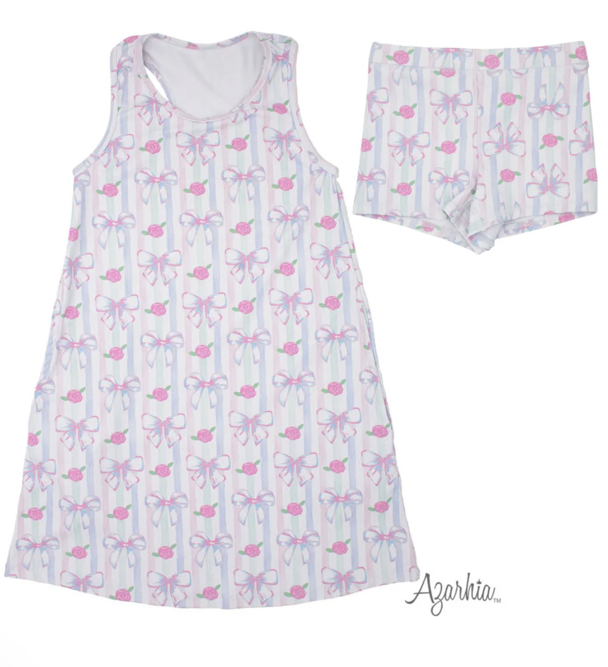 Watercolor Bows Tennis Dress W/ Short