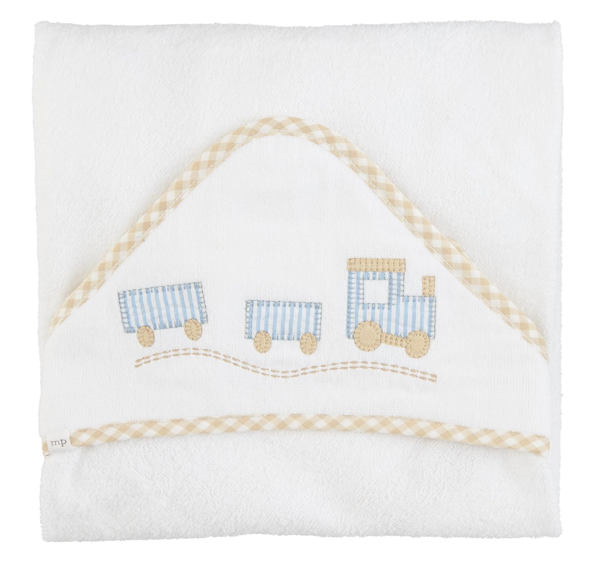 Train Applique Hooded Towel