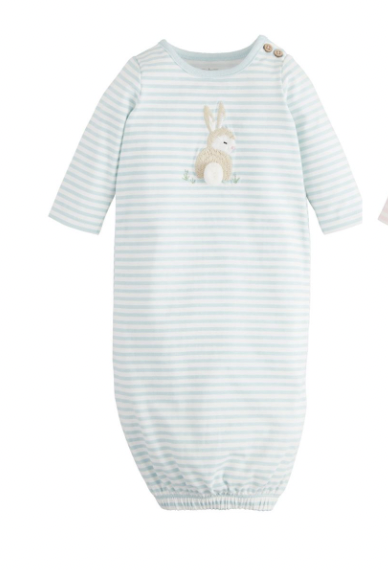 Boys Blue Stripe Bunny Gown