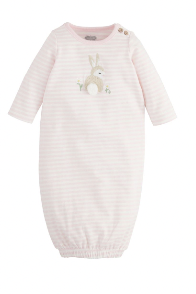 Girls Pink Stripe Bunny Gown