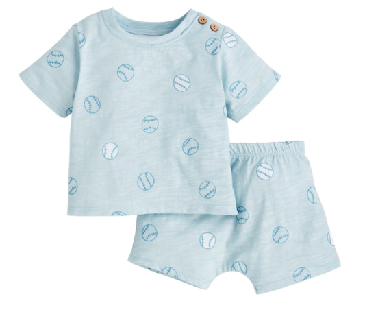 Mudpie Baseball Short Set