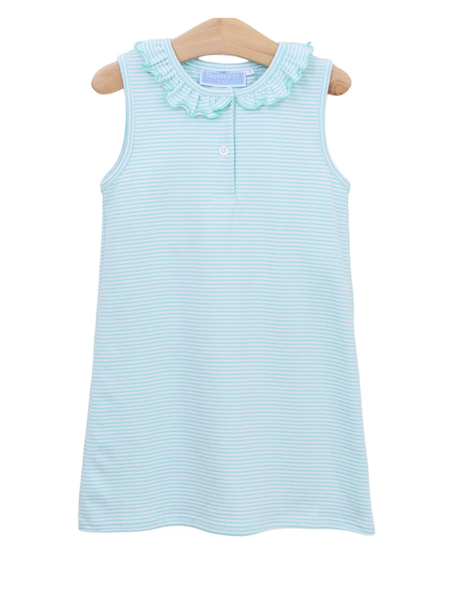 TSK Nora Dress- Mint Stripe