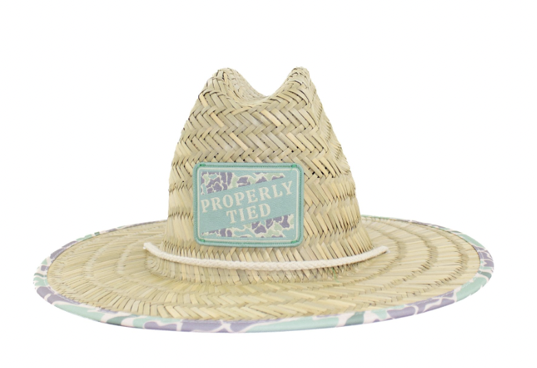 Properly Tied Boys Cabo Staw Hat Sage Camo