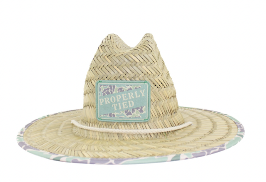 Properly Tied Boys Cabo Staw Hat Sage Camo