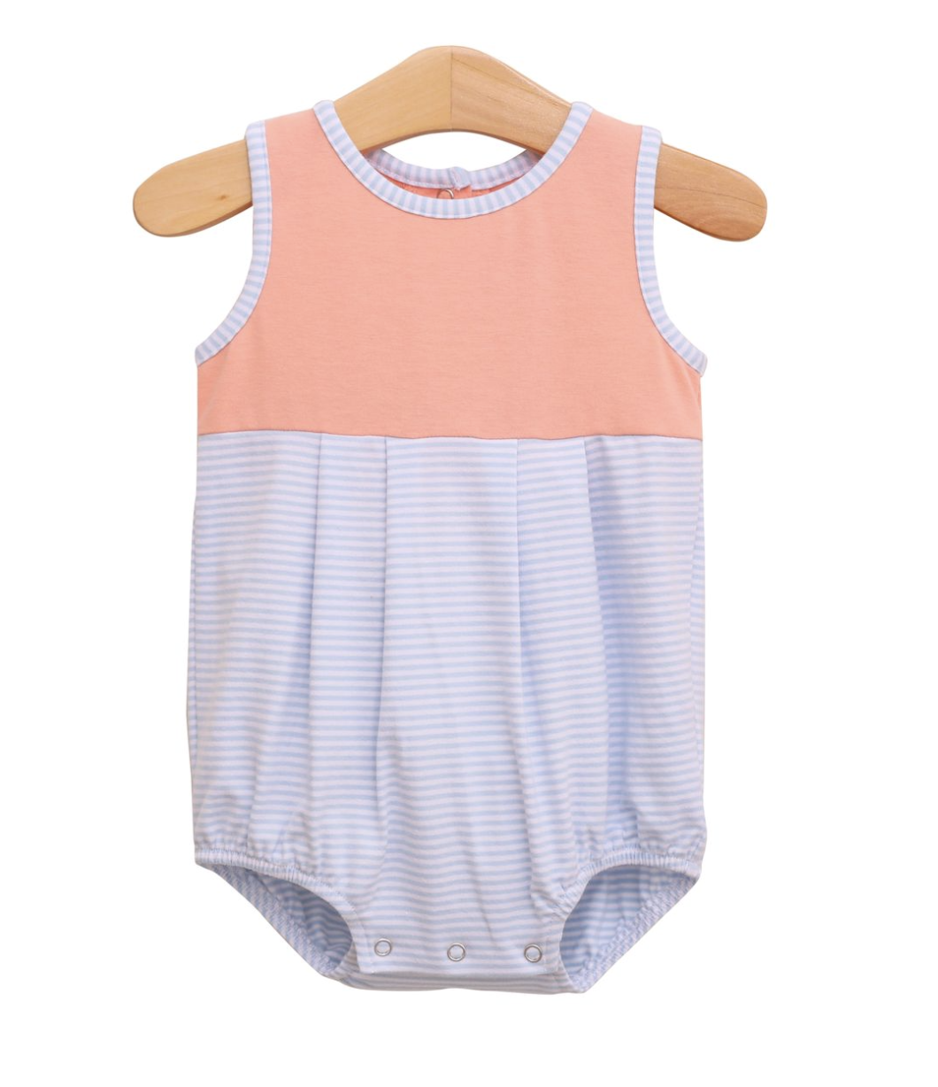 TSK Charlie Bubble- Light Blue Stripe/Coral