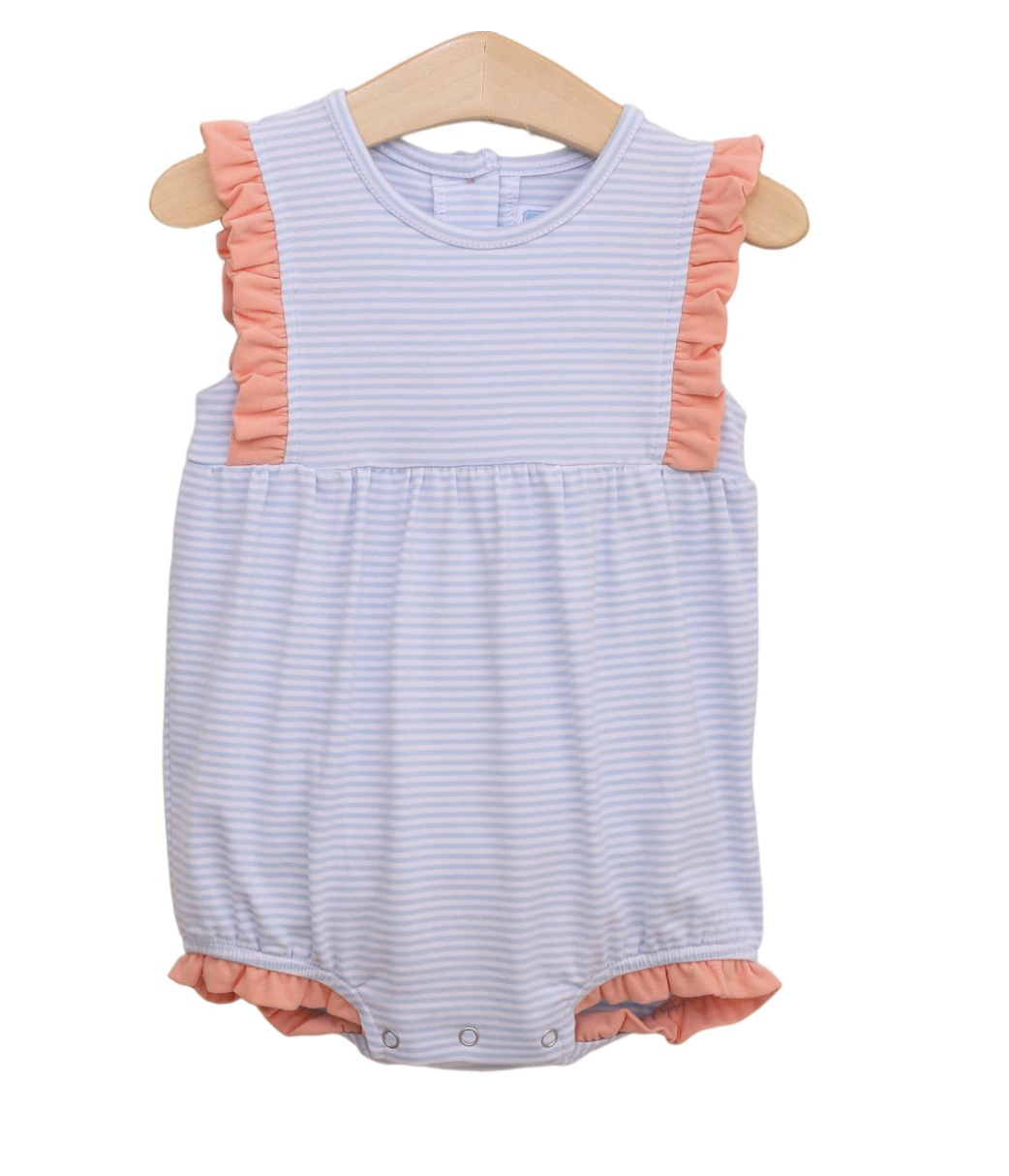 TSK Josie Bubble- Light Blue Stripe/Coral