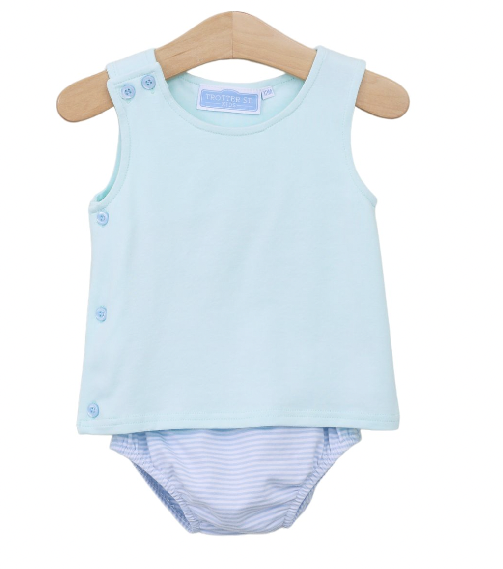 TSK Shepherd Diaper Set- Light Blue Stripe/Light Mint