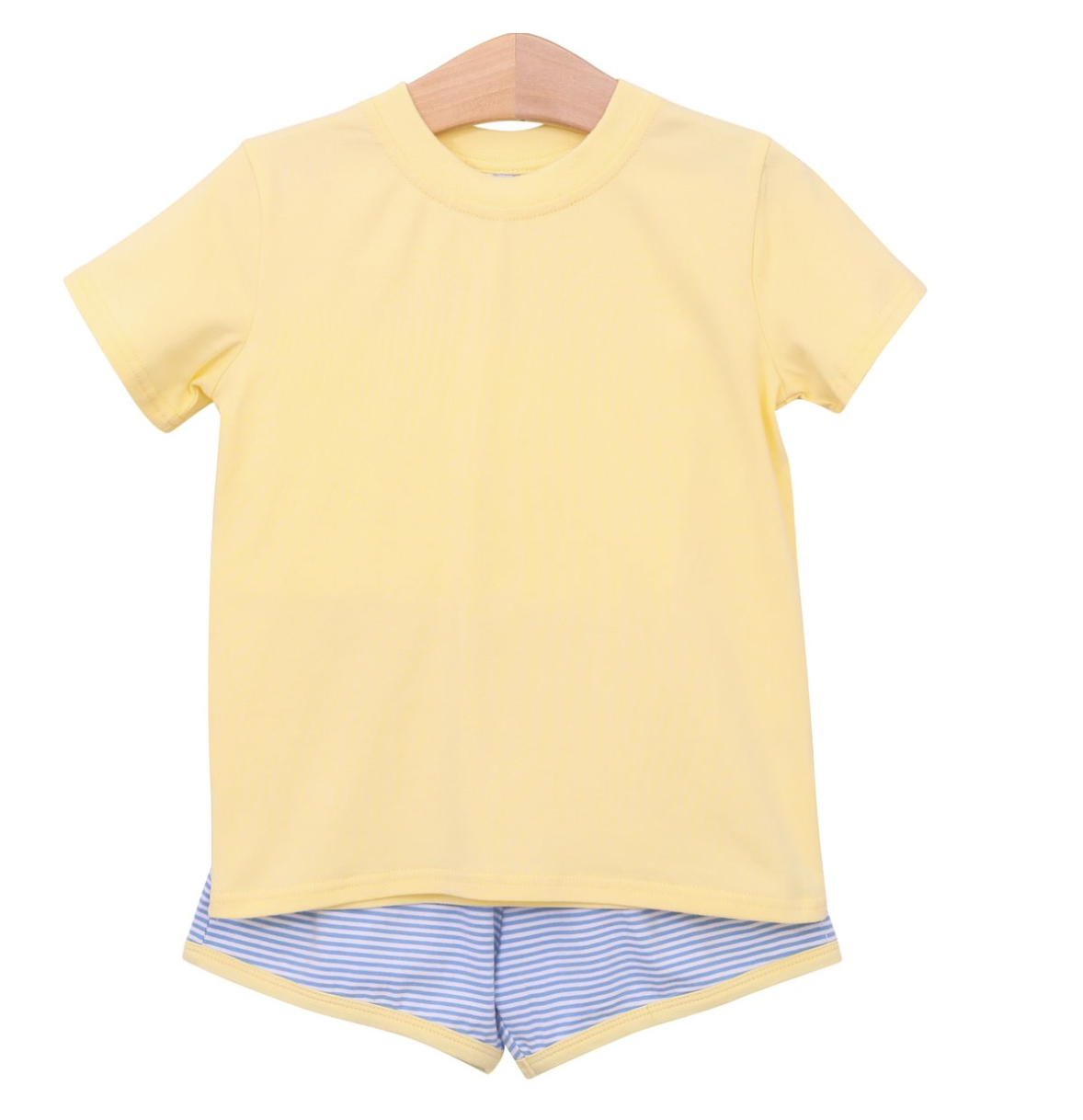 TSK Thomas Short Set- Cornflower Stripe/Yellow