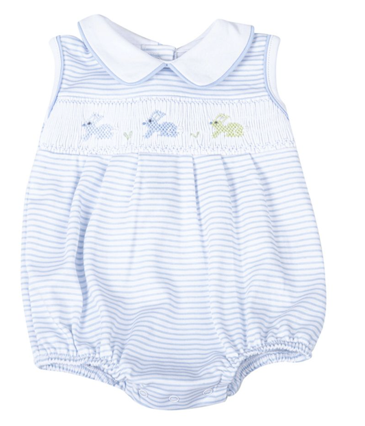 Magnolia Baby Hippity Hop Smocked Classics Bubble Blue