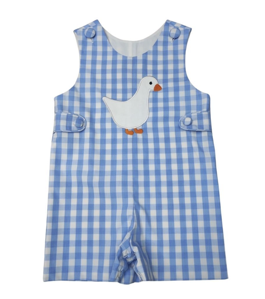 Boys Blue Check Short JonJon Duck