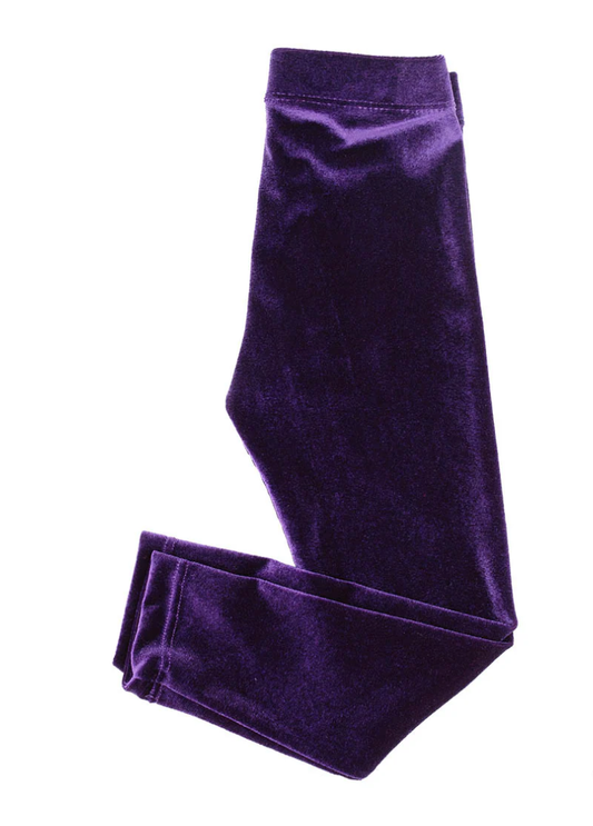 Velvet Legging In Purple