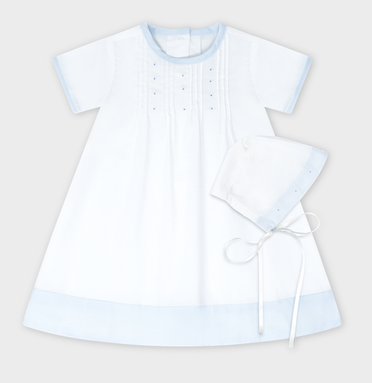 LS Daygown Set Blessings White, Blue