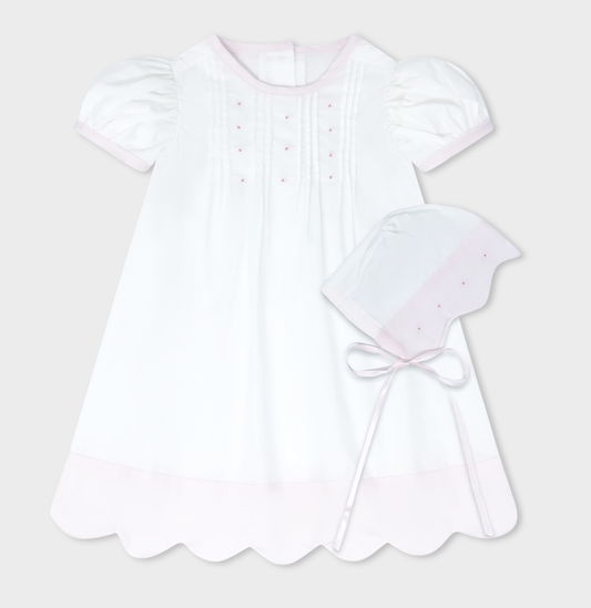 LS Daygown Set Blessings White, Pink