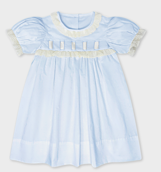 LS Paris Dress Blessings Blue Batiste