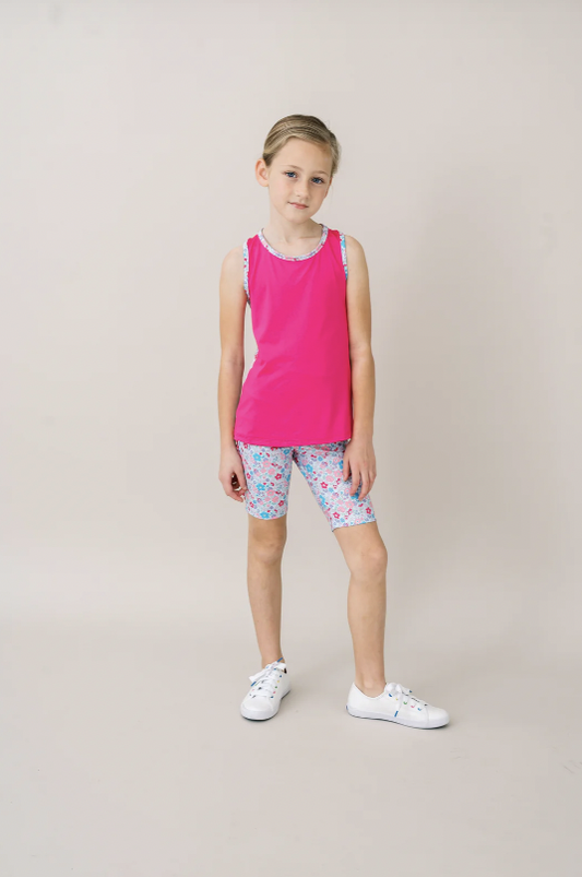 SF Power Pink Bloomberry Floral NIcole Tank