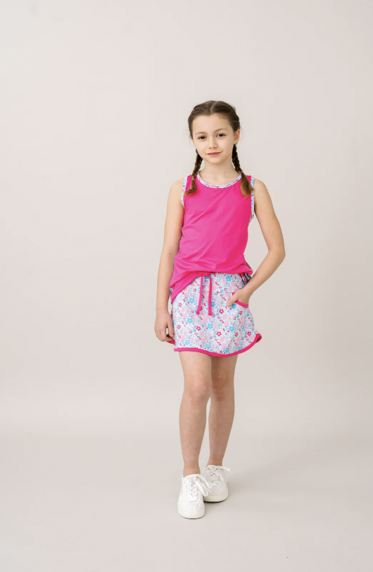 SF Bloomberry Floral Tiffany Tennis Skort