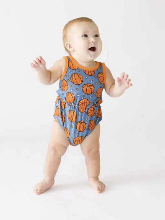 Posh Peanut Slam Dunk Varsity Romper