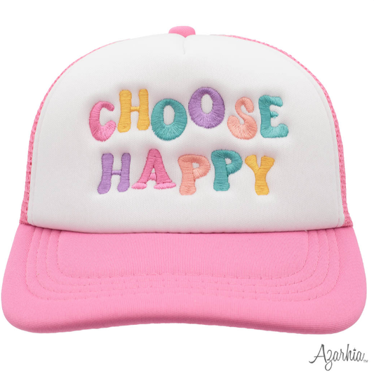 Choose Happy Embroidered Trucker Hat