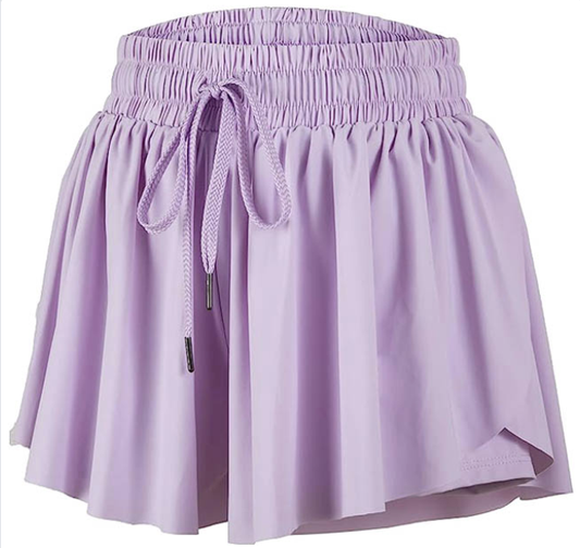 Butterfly Flowy Short in Lavender
