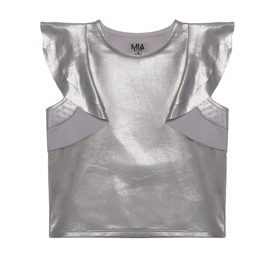 Silver Flutter Top