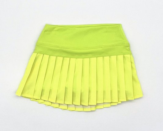 Yellow Athletic Pleat Skirt
