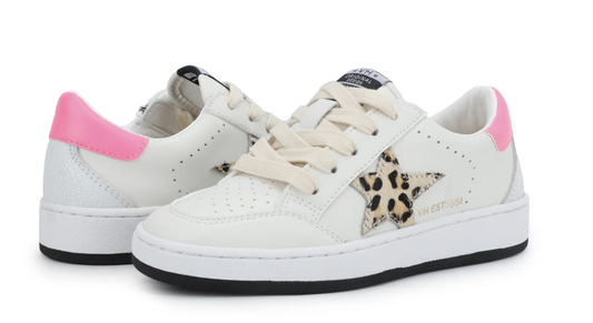 VH Kids Ariella White/Leopard Pink Pop Sneaker