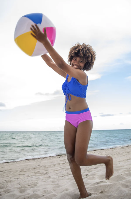 BB MIX & MATCH: Ruched Longline Top | Violet + Maxi Bottom Violet