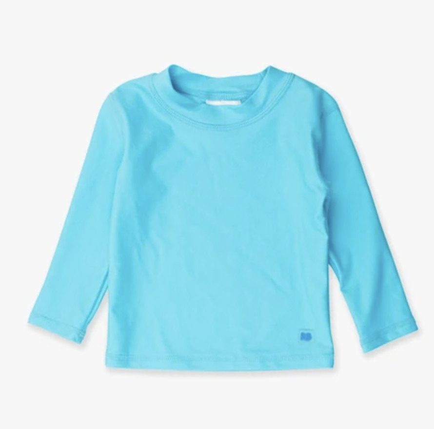 Bright Aqua Long Sleeve Rash Guard