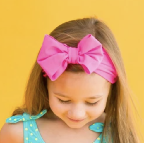Neon Magenta Swim Bow Headband