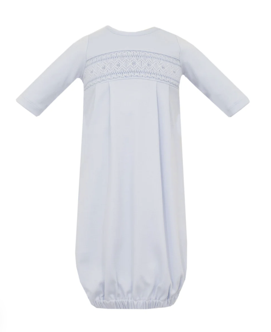 Petit Bebe Thomas Lt Blue Smock Gown