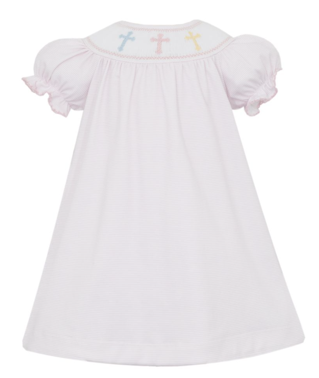 Petit Bebe Crosses Girl Pink Stripe Knit Bishop