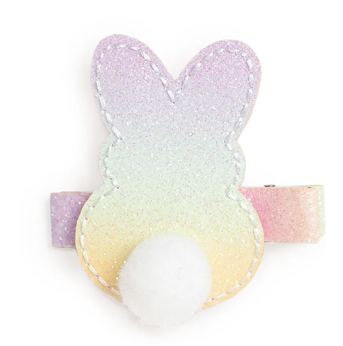 Pastel Rainbow Easter Bunny Clip