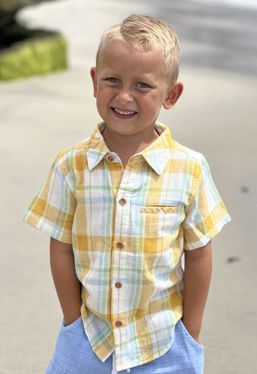 Newport Gold/Cream Woven Shirt