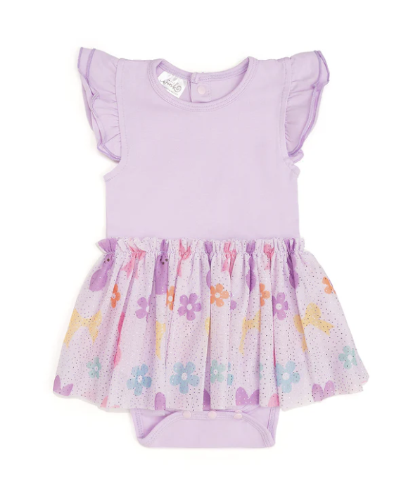 Coquette Easter Bunny Short Sleeve Tutu Bodysuit