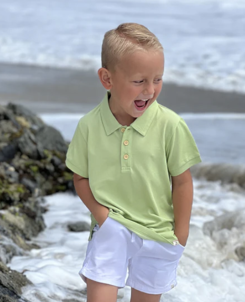 Shipping Green Pique Polo