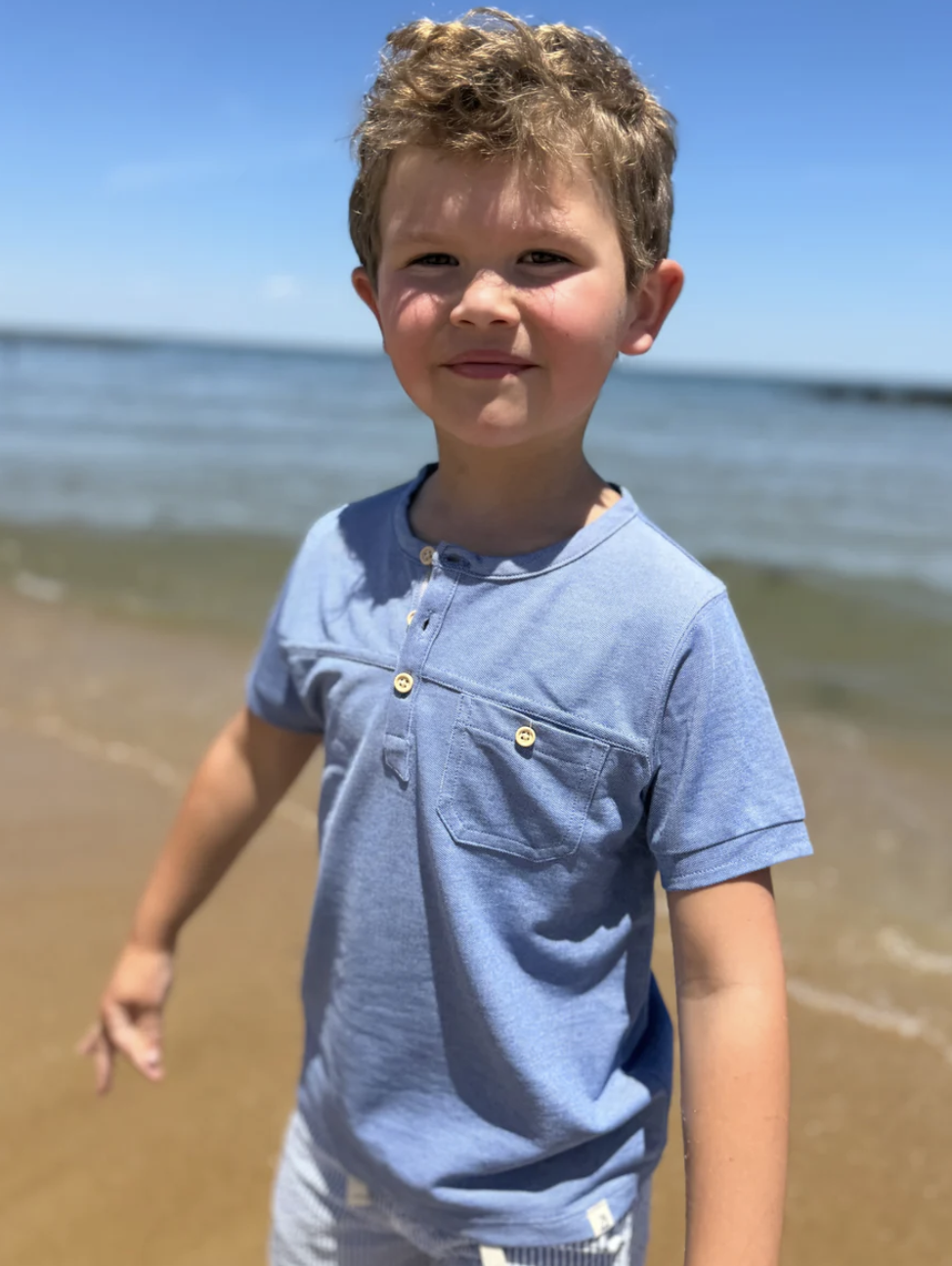 Boardwalk Royal Pique Henley Tee